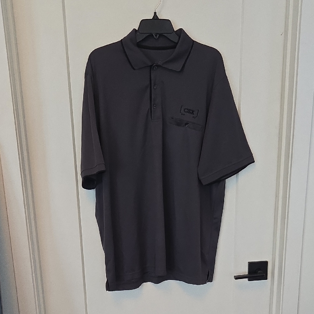 CSX Men's Black Polo Shirt